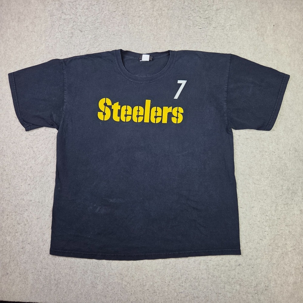 Vintage Reebok Pittsburgh Steelers Ben Roethlisberger T-Shirt Mens L Black